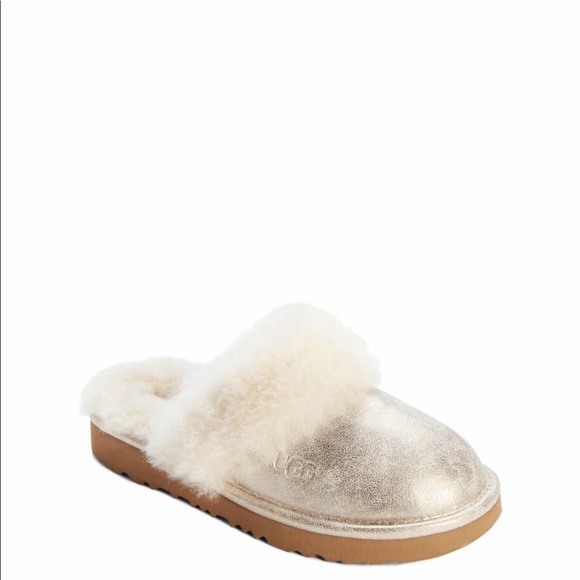 🆕 Ugg Cozy II Metallic Shearling Slipper Girls